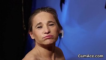 Preview 2 of Brother And Sister Sexxxxx - Horny peach gets sperm shot on her face gulping all the sperm
