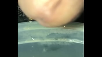 Preview 4 of Xx Sexy Girl Kissing Boy - Close up pissing in my car
