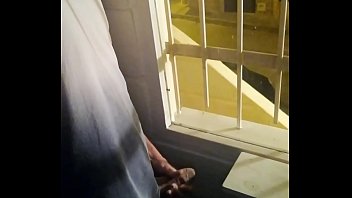 Preview 2 of Melk Xn Xxx - Jerking Off My Big Uncut Cock Public On My Window Till I Cum - Camilo Brown