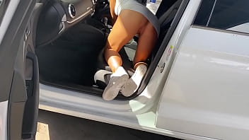 Preview 1 of Abi Mom Tube - Wife public flashing car wash vacuum Instagram      hollymarie