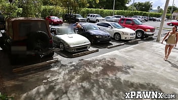 Preview 1 of Meni Racing 100 000 - Handsome babe sells her junk car by banging in pawnshop