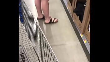 Preview 1 of Bbw Beka - Wife flashing in store