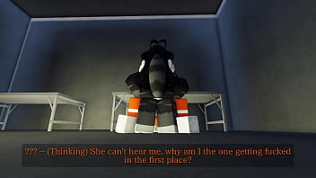 Preview 3 of Super Bush Hairy Teen - Roblox Cone Femboy gets fucked by Futa