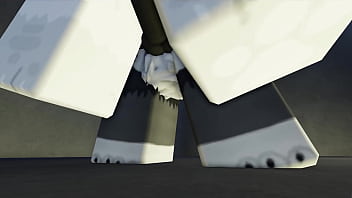Preview 4 of Super Bush Hairy Teen - Roblox Cone Femboy gets fucked by Futa
