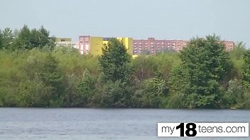 Preview 1 of Multiple Cum On Pregnant - MY18TEENS - Cute Teen Deepthroat Cock and Hard Rough Sex