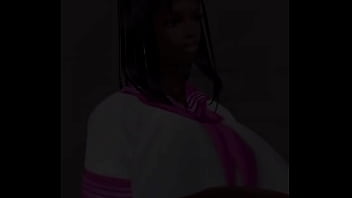 Preview 1 of Black Teen Wants White Spunk - slutty college school bitch