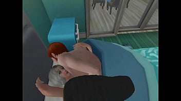 Preview 2 of Jucy Cum - A very old milf fucking a redhead guy