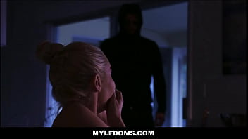 Preview 1 of Slaping Fack - Cute Blonde Petite MILF Aaliyah Love Rough Fucked By Intruder