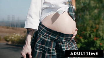 Preview 1 of Charline Roben - ADULT TIME - Petite Pregnant 18-Year-Old Madi Collins Biggest Craving? GETTING STUFFED WITH CREAMPIE