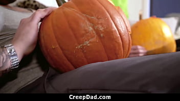 Preview 1 of Armi Nifty - Stepson Getting Pumpkin Surprise from His Naughty Daddy - Creepdad