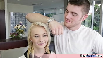 Preview 1 of Sxe Poron - Baby faced cute stepsister gets her tiny pussy destroyed after she showed off her new cute unfiorm