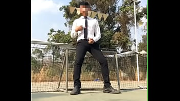Preview 2 of Tara Ko Choda - Huge cock asian office guy jerking off in suit