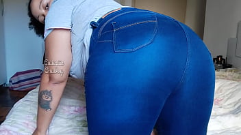 Preview 1 of Hot Mom Sex Videos Hot Village - BBW Farting on her tight jeans