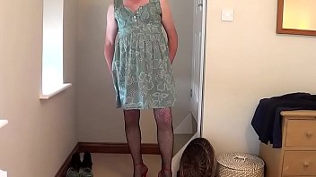 Preview 1 of Nikki Hot Mom - Sissy cums in a dress