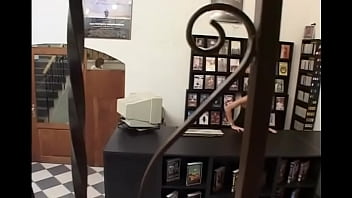 Preview 1 of Akshra Sexy Nude Images - Bored sales woman pisses over the counter of the video store