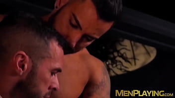 Preview 1 of Small Girl Xxx Hot Vdo - Hunk in a suit and tie fucks his man after back massage