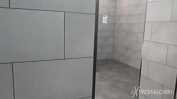 Preview 2 of Sister Pucking Step Brother - Naked in public toilet