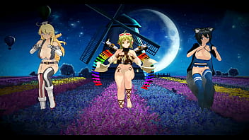 Preview 3 of Kya Parker Movies - 【MMD R18】HaruWei BAAM (RUS cover)