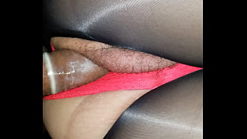 Preview 2 of Abusive In The Train - Shinny crotchless pantyhose