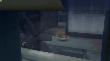 Preview 3 of Czech Wife Massage Spycam - Stepdad And Ebony Stepdaughter Caught Fucking By Stranger - Step Family