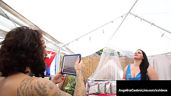 Preview 1 of Step Mom While Sleeping Sex - Cock Sucking Cuban Vacation With Latina BBW Angelina Castro!