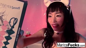 Preview 2 of Amateur Spy Bath - Marica gets a gift box of sex toys to use!