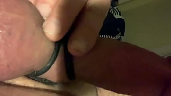 Preview 4 of Porno Multiki - Stroking my cock with cock ring and prostrate gizmo