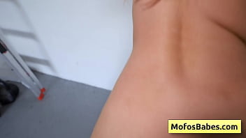 Preview 2 of Xxxboolu Hd - Leila Cove,  Charles Dera: Cutie blonde teen sucking huge dick pov style and swallow it deep down her throat