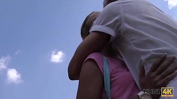 Preview 2 of Big Tiit Mom - HUNT4K. Man invites couple to his place and fucks teen Shanie Ryan for cash