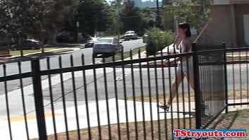 Preview 1 of Lil Lupe Raped - Wanking ts babe goes down on dick