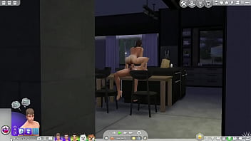 Preview 4 of Yuzuki Takamovieshi - The Sims 4 No flagra pegando minha prima de ladinh0 na cozinha
