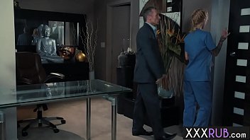 Preview 2 of Alysix Telxy - Nasty blonde tattooed mature used a big clients cock