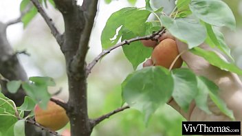 Preview 1 of Vaneyoga Naked - Cute lesbians get frisky in the garden