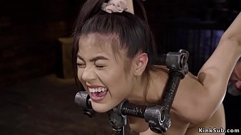 Preview 1 of Telugu Sexey Movies - Brunette slave toyed and made squirt