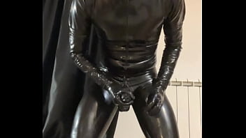 Preview 3 of Danny D Gets A - Masturbating in total black latex