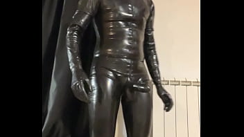 Preview 4 of Danny D Gets A - Masturbating in total black latex