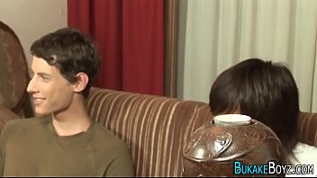 Preview 1 of Enimated Sex Videos - Teen latino gets face spermed in threesome