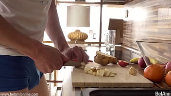 Preview 1 of Giant Lady Sex - Hot stud couple fucking bareback