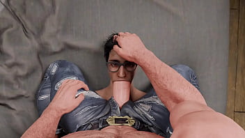 Preview 3 of Chaima Hag - David King roughly face fucks Dwight