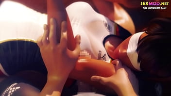 Preview 3 of Mom Sleppng - 3D Anime Girl Wet Gangbang boobs on cock