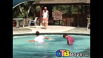 Preview 1 of Brandi Love Virtual - Latin gay twinks have a threesome raw fuck outdoors