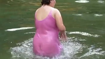 Preview 4 of Jiggling Tits - Mature Russian Women Bathe In Cold Water