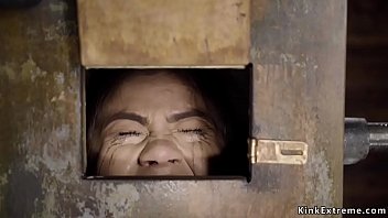 Preview 3 of Sex 88 Patn Sex Video - Asian sub gets hands and head in box