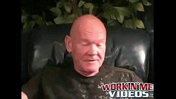 Preview 1 of I Love His Wife - Old man lays back and pulls on his cock until it gets hard