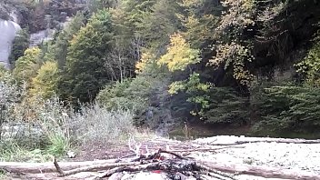 Preview 1 of A Visit To Ye Olde Girdle Fitter - outdoor nude dude in late fall