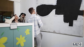 Preview 1 of Bbw Bethany Pt1 - MEN - Paul Canon Finds A Glory Hole In An Art Gallery And Sticks His Dick In To Find Pierce Paris&#039_s Mouth Waiting