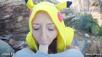Preview 2 of Real Sister Xxx Brother - Slutty Pokemon Creampie Training in Public - Molly Pills - BIG BOOTY OUTDOOR PORNO POV 1080p