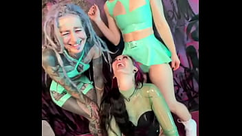 Preview 4 of Roja Hislut Xnxx - My latex friends and I at some entertainment! What&rsquo_s your favorite way to enjoy a night out?#LatexVibes #Night...