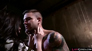 Preview 1 of Local Sex Hd Indian Sundare - Juan Lucho and Whitney Wright kissing intensely as Juans already hard dick bulges out of his pants