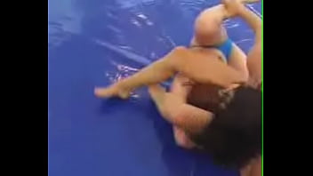 Preview 4 of Liana Sheila - Redhead vs brunette topless catfight